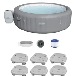 Bestway SaluSpa Grenada AirJet Inflatable Hot Tub Gray