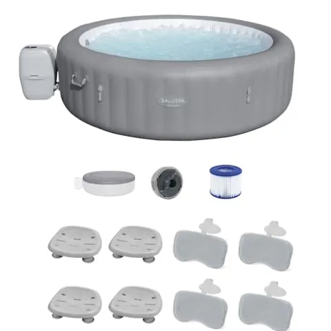 Bestway SaluSpa Grenada AirJet Inflatable Hot Tub Gray