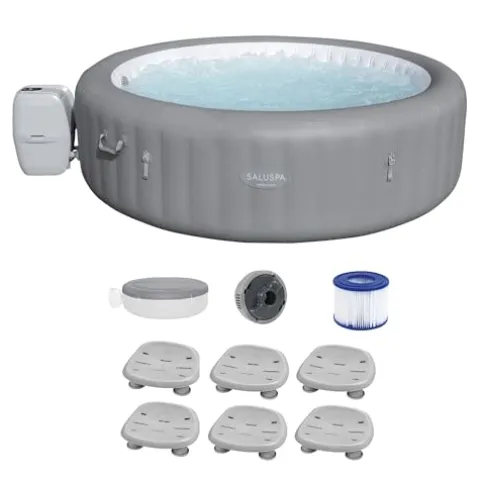Bestway SaluSpa Grenada AirJet Inflatable Hot Tub Gray