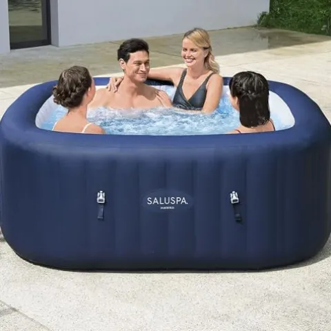 Bestway SaluSpa Hawaii AirJet 4-6 Person Inflatable Hot Tub with EnergySense Cover Blue