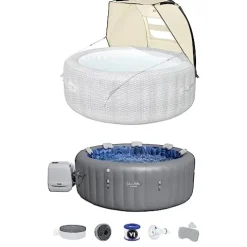 Bestway SaluSpa Santorini Hot Tub Bundle