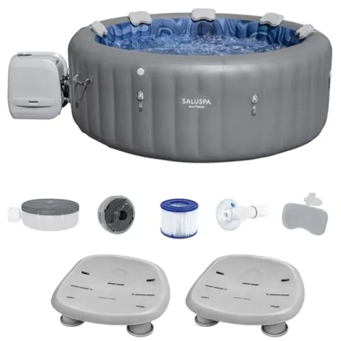 Bestway SaluSpa Santorini HydroJet Inflatable Hot Tub with 180 Jets