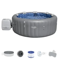 Bestway SaluSpa Santorini HydroJet Inflatable Hot Tub Gray