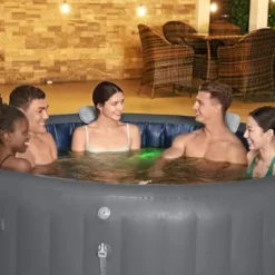 Bestway SaluSpa Santorini HydroJet Inflatable Hot Tub with EnergySense Cover