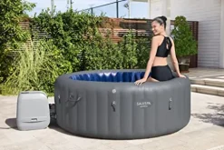Bestway SaluSpa Santorini HydroJet 5 to 7 Inflatable Hot Tub Gray