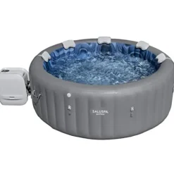 Bestway SaluSpa Santorini HydroJet 5 to 7 Inflatable Hot Tub Gray