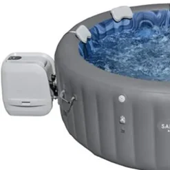 Bestway SaluSpa Santorini HydroJet 5 to 7 Inflatable Hot Tub Gray