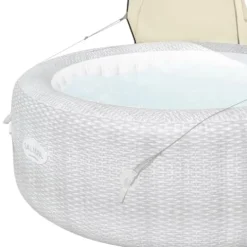 Bestway SaluSpa Sun Shade Canopy & St. Mortiz Inflatable Hot Tub Brown