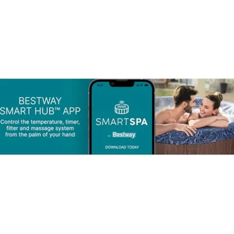 Bestway SaluSpa Toronto Smart AirJet Plus Hot Tub 7 Person Brown