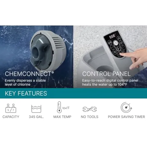 Bestway SaluSpa Toronto Smart AirJet Plus Hot Tub 7 Person Brown