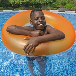 Bestway Steel Pro MAX 20 Foot x 52 Inch Round Above Ground Swimming Pool Set Gray