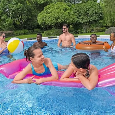 Bestway Steel Pro MAX 20 Foot x 52 Inch Round Above Ground Swimming Pool Set Gray