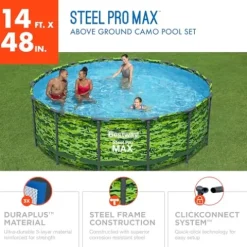 Bestway Steel Pro Max 14’x48 Camo Pool Set Multicolor