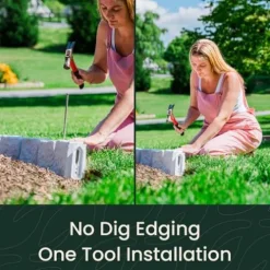 Beuta Landscaping Lawn Garden Edging Border 40Pc Sandstone