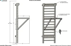 Beyond Balance Stall Bar Training Tower with Adjustable Pull-Up Dip Bar Attachment – Beech Rungs