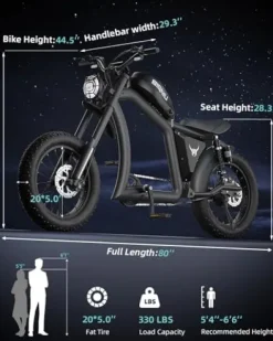 BIGNIU BG-X Electric Bike for Adults, 1500W Brushless Motor, 48V/31.5Ah, Front/Rear Turn Signal, Dual Suspension Ebikes (Dark Black)