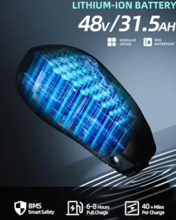 BIGNIU BG-X Electric Bike for Adults, 1500W Brushless Motor, 48V/31.5Ah, Front/Rear Turn Signal, Dual Suspension Ebikes (Dark Black)