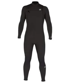 Billabong Mens 4/3mm Absolute Chest Zip Fullsuit GBS Wetsuit Black 23 Medium