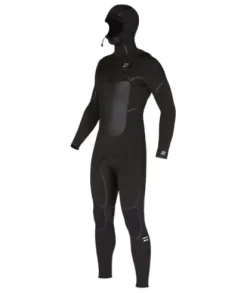 Billabong Mens 5/4mm Absolute Plus Chest Zip Hooded Fullsuit Wetsuits Black 23