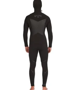 Billabong Mens 5/4mm Absolute Plus Chest Zip Hooded Fullsuit Wetsuits Black 23