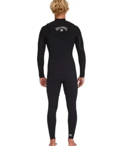Billabong Mens 3/2mm Furnace Natural Zipperless Fullsuit Wetsuits Black X-Large