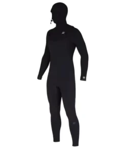 Billabong Mens 4/3mm Furnace Comp Hooded Wetsuit Black 23 Medium