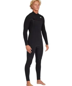 Billabong Mens 4/3mm Furnace Chest Zip Fullsuit Wetsuits Black 23 Medium