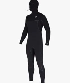 Billabong Mens 6/5mm Furnace Hooded Chest Zip Fullsuit Wetsuits Black 23 Large