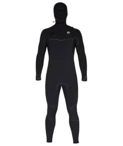 Billabong Mens 6/5mm Furnace Hooded Chest Zip Fullsuit Wetsuits Black 23 Medium