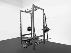 BK BodyKore Commercial Squat Rack & Adjustable Bench 300Lb Olympic Weight Combo Silver Frame
