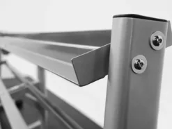 BK BodyKore 5-100lb Dumbbell Rack G243 Silver