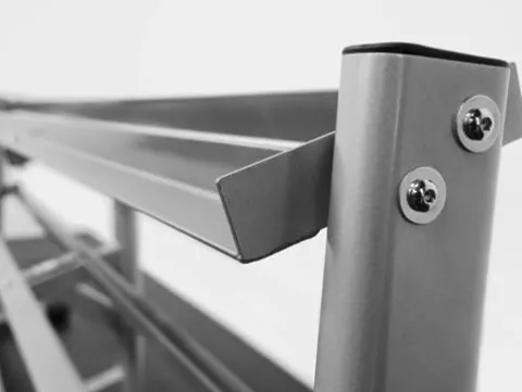 BK BodyKore 5-100lb Dumbbell Rack G243 Silver