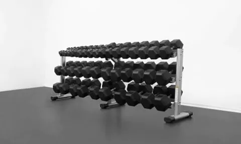 BK BodyKore Rubber Hex Dumbbell Set
