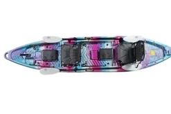 BKC Brooklyn 13.0 Pro Tandem Sit On Top Fishing Kayak Purple Camo