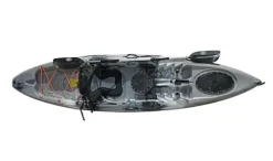 BKC Brooklyn 11.0 Single Kayak Sit On Top Fishing Kayak Grey Camo