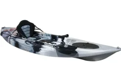 BKC Brooklyn 11.0 Single Kayak Sit On Top Fishing Kayak Grey Camo