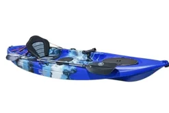 BKC Brooklyn 11.0 Single Kayak Sit On Top Fishing Kayak Blue Camo