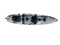BKC Brooklyn 13.5 Tandem Pedal Kayak Sit On Top Fishing Kayak Grey Camo