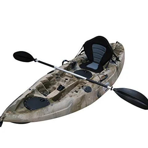 BKC FK184 9 Solo Sit-On-Top Kayak w/Premium Memory Foam Seat – Camo