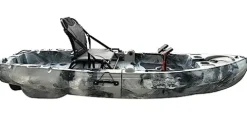 BKC FPK 8-Foot Single Foldable Kayak w/Pedal Drive, Paddle & Seat Included by BKC – Grey Camo