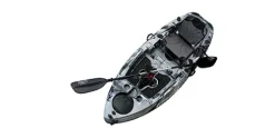 BKC FPK 8-Foot Single Foldable Kayak w/Pedal Drive, Paddle & Seat Included by BKC – Grey Camo