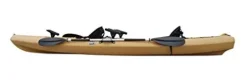 BKC TK181 12.5′ Tandem Sit On Top Kayak W/ 2 Soft Padded Seats, Paddles, 7 Rod Holders – Desert