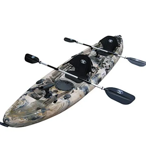 BKC TK219 Tandem Fishing Kayak Camo