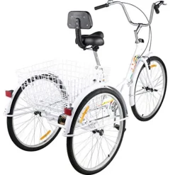 Bkisy Adult 7-Speed Tricycle White