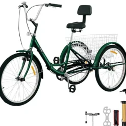 Bkisy Adult Tricycle 24” 1-Speed Green
