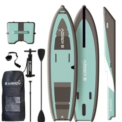 Bkrazy High Pressure Inflatable Kayak Hybrid Kayak/SUP AQUA