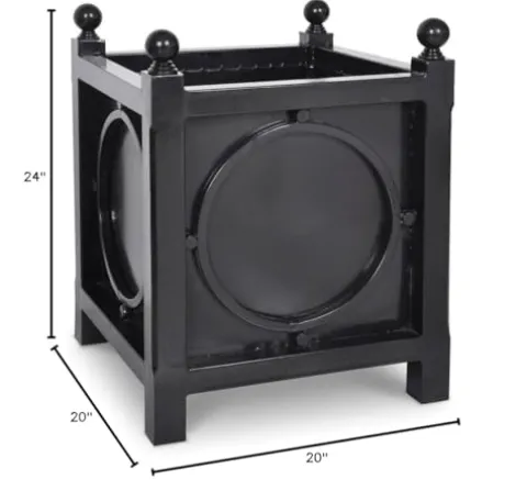 Black Iron Planter Black