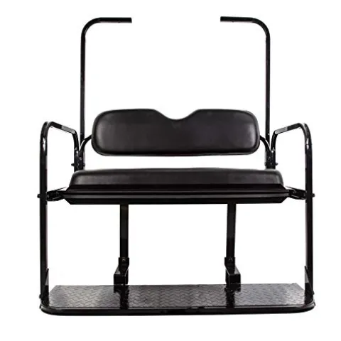 7BLACKSMITHS Rear Back Seat Kit for EZGO TXT Golf Cart Black