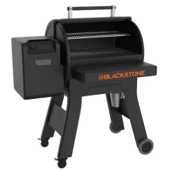 BLACKSTONE Pellet Grill Smoker with 20lb Hopper and Integrated Front Shelf Black