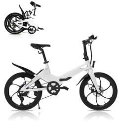BLAUPUNKT Folding Electric Bike 350W Lightweight UL Certified 20 Inch White